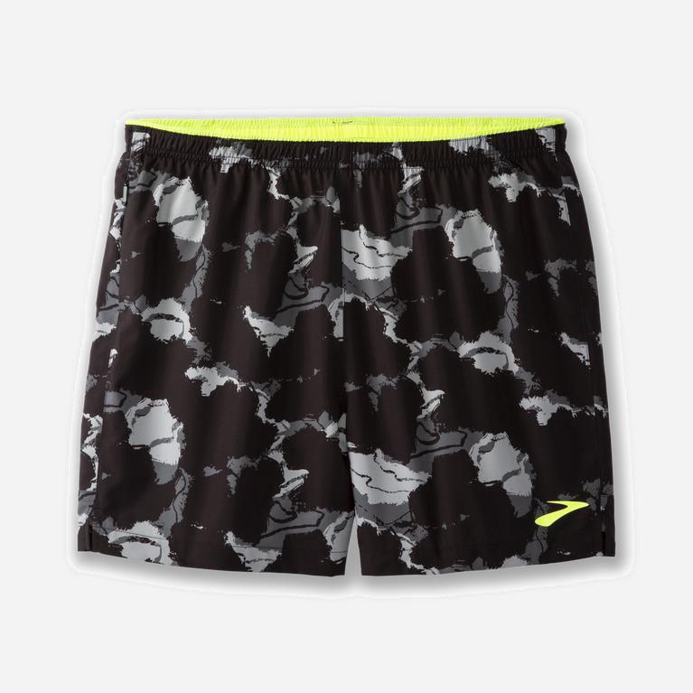 Brooks Go-To 5 Løpeshorts Herre Online - Svart/Camouflage - Norge (RUF036129)